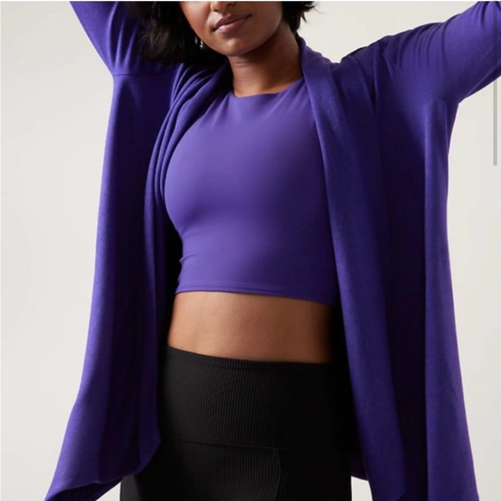 Athleta Pranayama Wrap Noble Blue Heather NWT Size XS